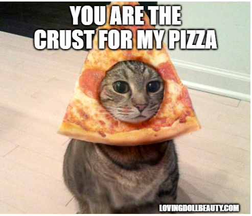 You are the crust for my pizza